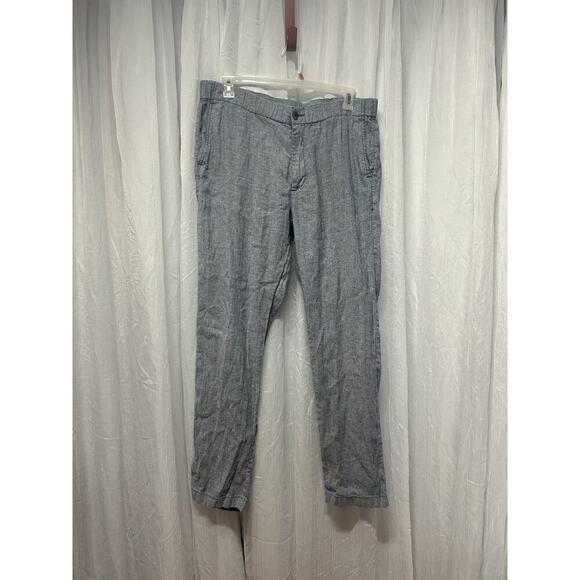 Tommy Bahama Womens Linen Cotton Blend Blue Pants Chinos Size Large XL Stretch - Picture 1 of 9